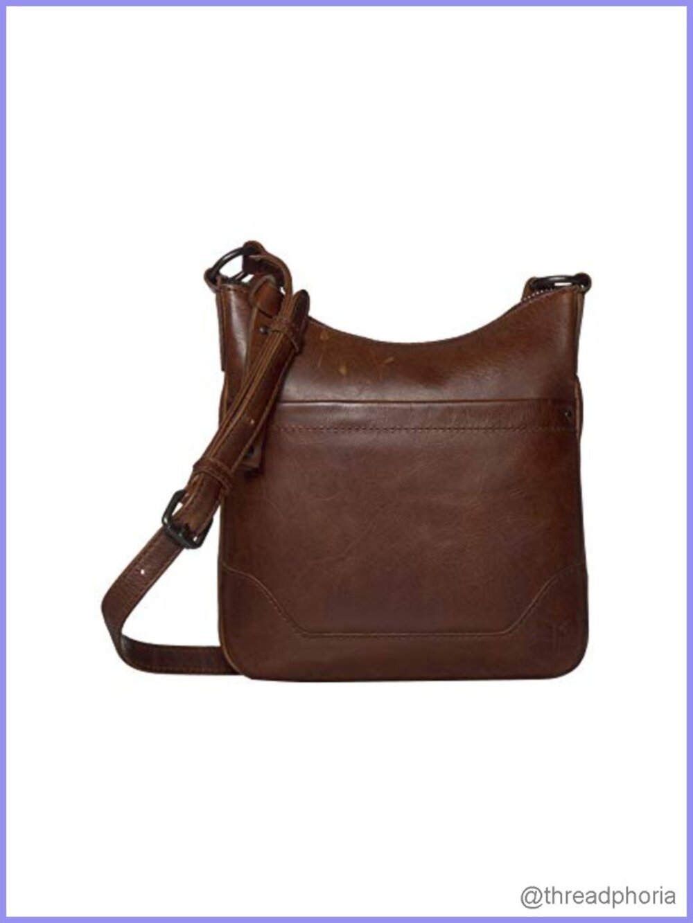 Genuine Leather Frye Crossbody Bag Adjustable Strap Zip